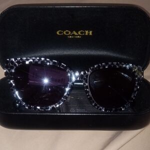 Coach Black and White Pattern Sunglasses